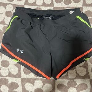 Under Armour Black Shorts with Neon Highlights